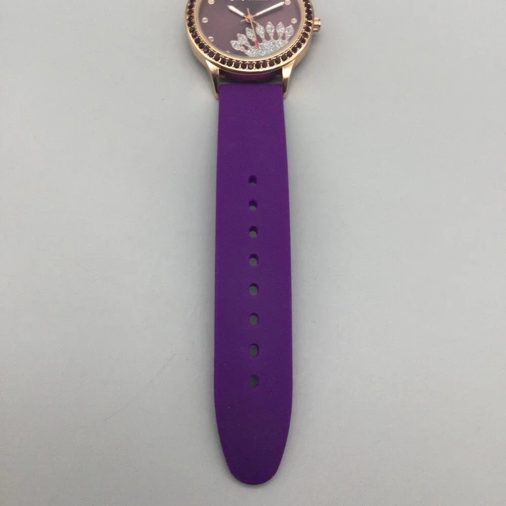 Juicy Couture Black Label Womens Watch 38mm Rose Gold Tone Crown New Battery